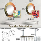 Designart "Islam Art The Pillars I" Islamic Modern Wall Mirror