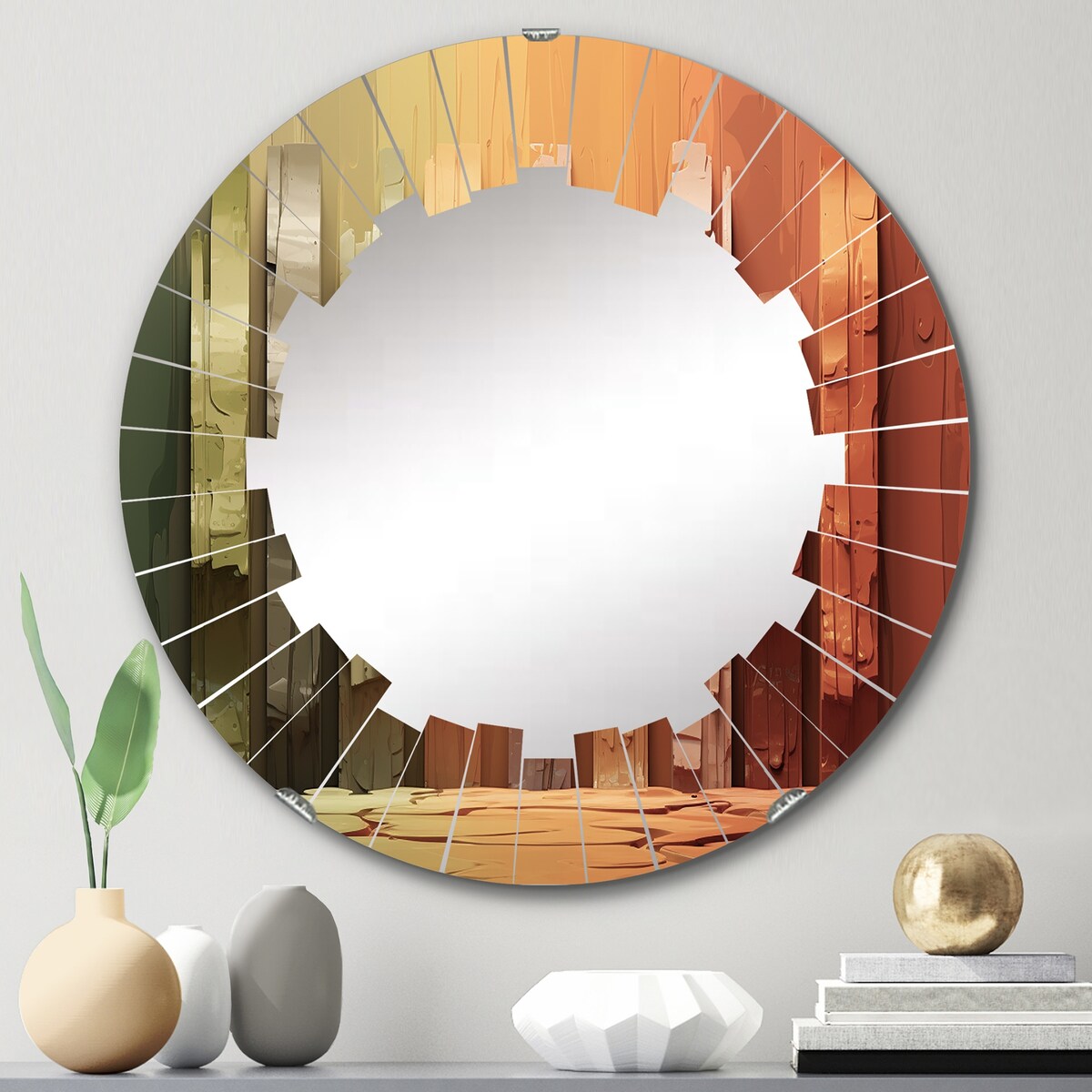 Designart "Islam Art The Pillars I" Islamic Modern Wall Mirror