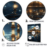 Designart "Islam Eternal Mosque Light At Night" Islam Wall Art