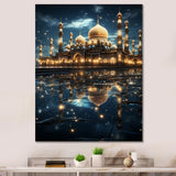 Designart "Islam Eternal Mosque Light At Night" Islam Wall Art