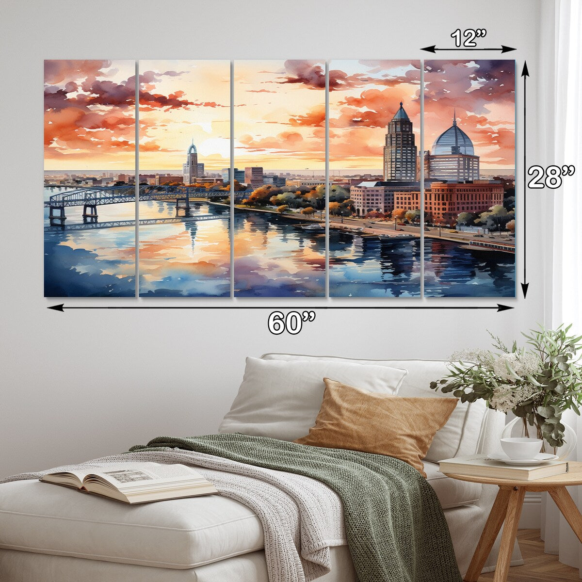 Designart "Jacksonville Bay Florida V" Florida Metal Wall Decor Set