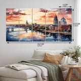 Designart "Jacksonville Bay Florida V" Florida Metal Wall Decor Set