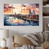 Designart "Jacksonville Bay Florida V" Florida Metal Wall Decor Set
