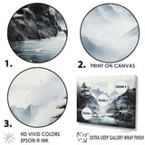 Designart "Japan Mountain Fog Horizons " Japan Art Framed Canvas Wall Art