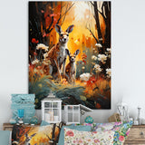Designart "Kangaroo Eucalyptus Flower Oasis " Kangaroo Animal Wall Art
