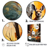 Designart "Kangaroo Eucalyptus Flower Oasis " Kangaroo Animal Wall Art