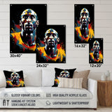 Designart "Kobe Memory III" Sport Basketball Gloss Wall Decor Black - Modern Acrylic Wall Art For Bedroom