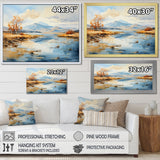 Designart "Lakes Rivers Minimalism Charm " River Wall Art Canvas