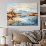 Designart "Lakes Rivers Minimalism Charm " River Wall Art Canvas