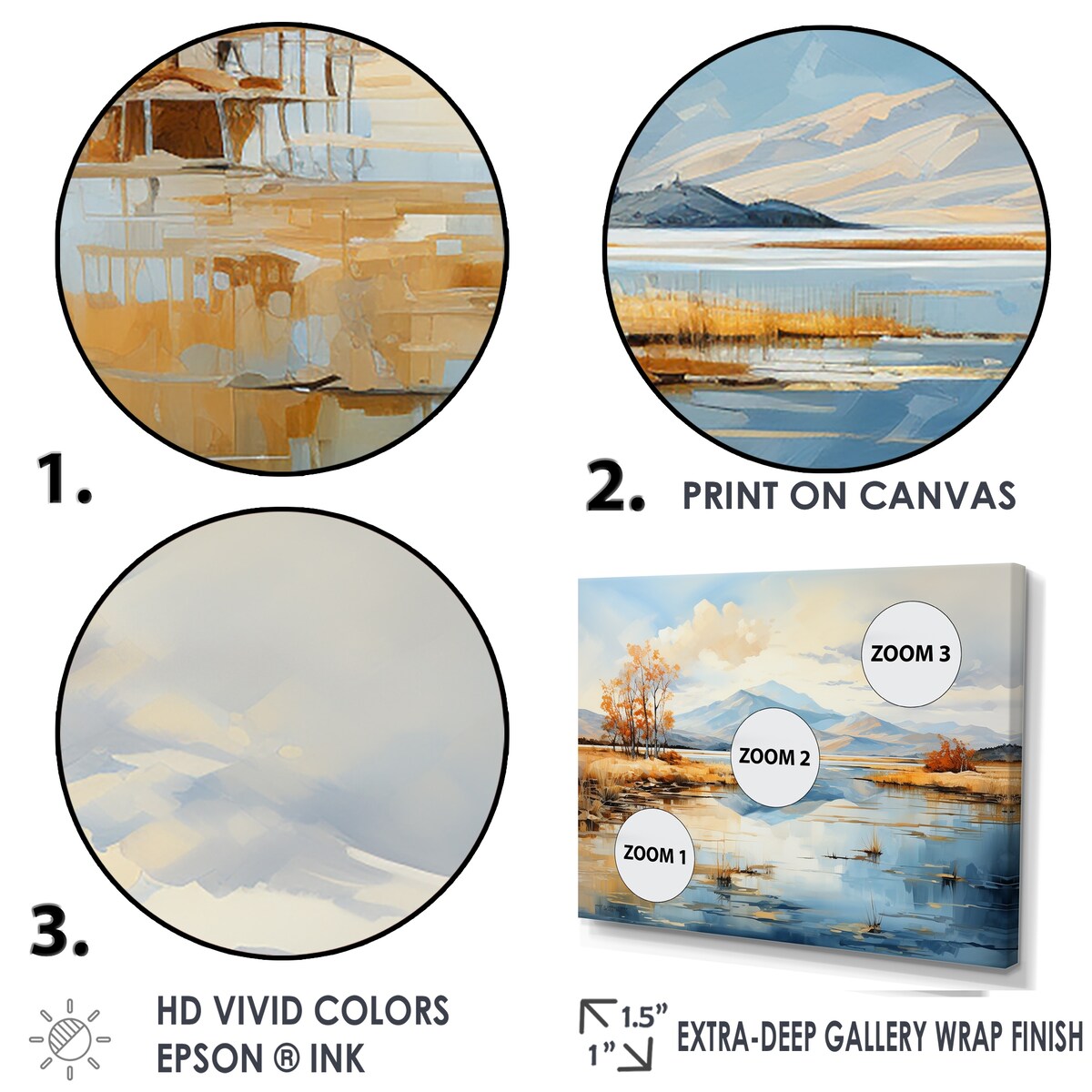 Designart "Lakes Rivers Minimalism Charm " River Wall Art Canvas
