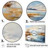 Designart "Lakes Rivers Minimalism Charm " River Wall Art Canvas