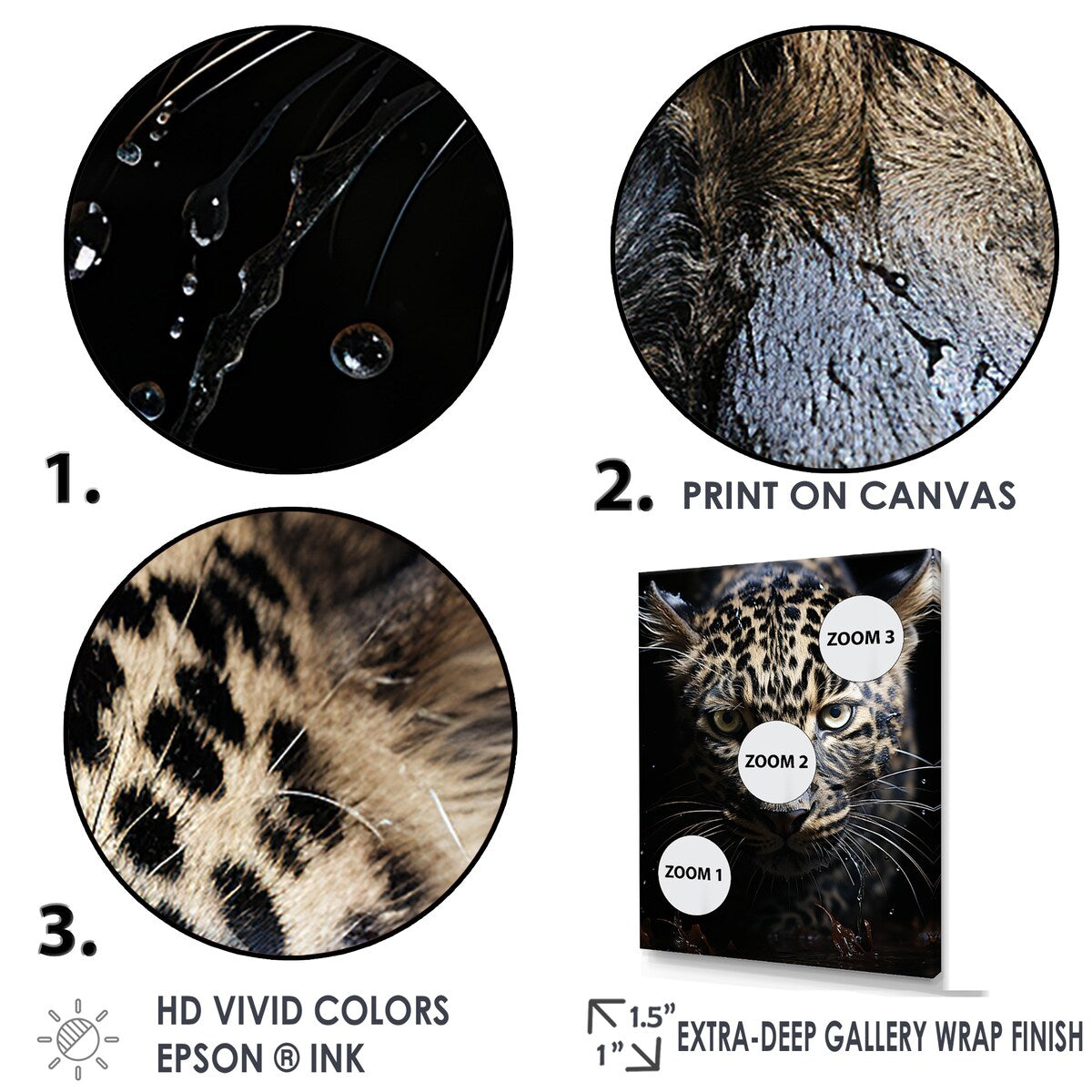 Designart "Leopard Mysterious Hunter I" Leopard/Cheetah Animal Wall Art