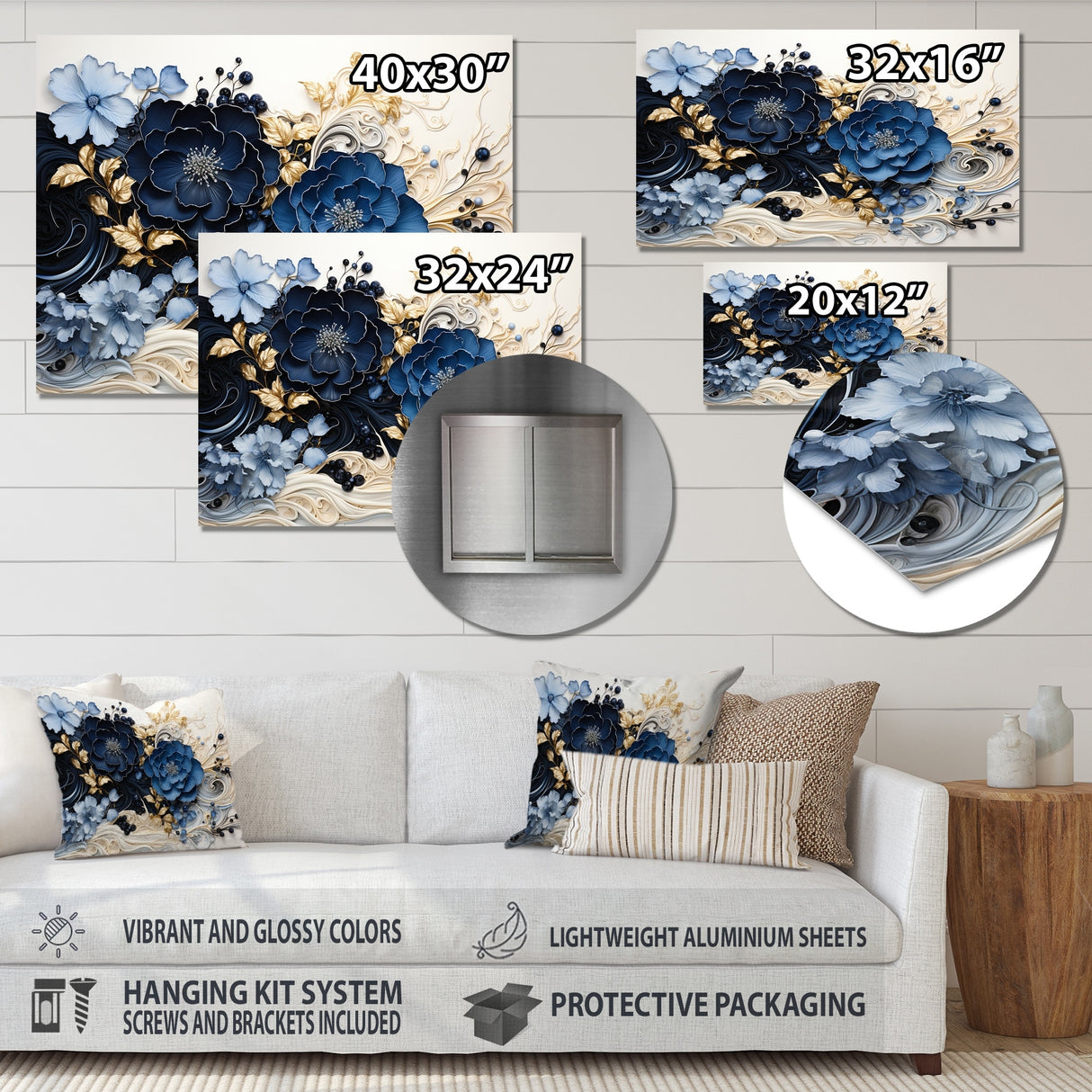 Designart "Liquid Ink Spiralscape I" Abstract Spirals Metal Wall Art Living Room