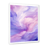 Designart "Liquid Purity Ink Wave Abstract In Purple Shades" Abstract Liquid Ink Framed Wall Decor
