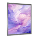 Designart "Liquid Purity Ink Wave Abstract In Purple Shades" Abstract Liquid Ink Framed Wall Decor