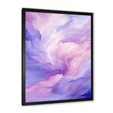 Designart "Liquid Purity Ink Wave Abstract In Purple Shades" Abstract Liquid Ink Framed Wall Decor