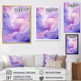 Designart "Liquid Purity Ink Wave Abstract In Purple Shades" Abstract Liquid Ink Framed Wall Decor
