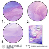 Designart "Liquid Purity Ink Wave Abstract In Purple Shades" Abstract Liquid Ink Framed Wall Decor