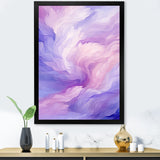 Designart "Liquid Purity Ink Wave Abstract In Purple Shades" Abstract Liquid Ink Framed Wall Decor