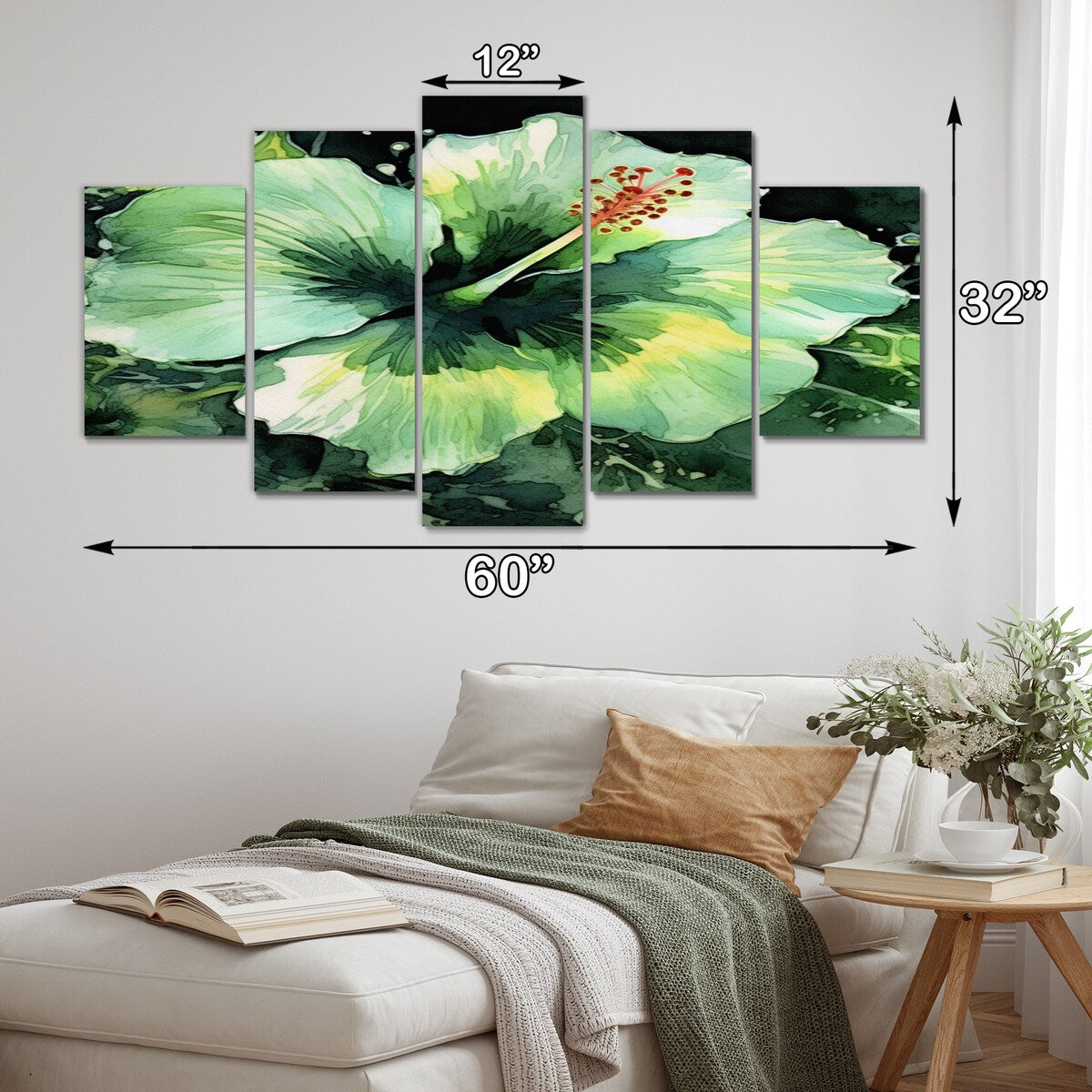 Designart "Little Road In Mountain Landscape VIII" Forest Multipanel Canvas Wall Art set