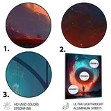 Designart "Living In The Galaxy V" City Futuristis Metal Wall Art
