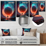 Designart "Living In The Galaxy V" City Futuristis Metal Wall Art