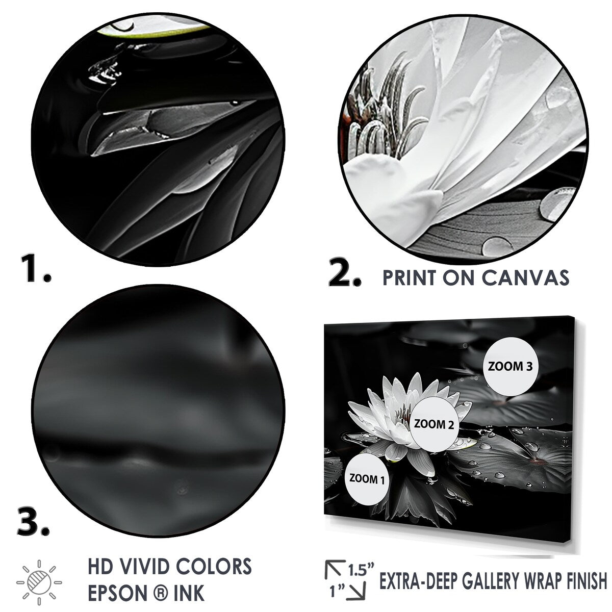 Designart "Lotus Bloom Between The Lilly Pads" Lotus Wall Art
