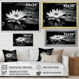 Designart "Lotus Bloom Between The Lilly Pads" Lotus Wall Art