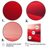 Designart "Man Solitude In Arid Red Desert III" Desert Wall Art Red - Global Wrapped Canvas For Hallway Décor