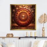 Designart "Mauve And Pink Retro Glam Mandala" Abstract Spirals Framed Wall Decor