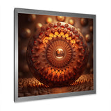 Designart "Mauve And Pink Retro Glam Mandala" Abstract Spirals Framed Wall Decor