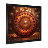 Designart "Mauve And Pink Retro Glam Mandala" Abstract Spirals Framed Wall Decor