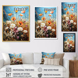 Designart "Meadow Contemporary Wildflowers Pointillism II" Meadow Framed Canvas Wall Art