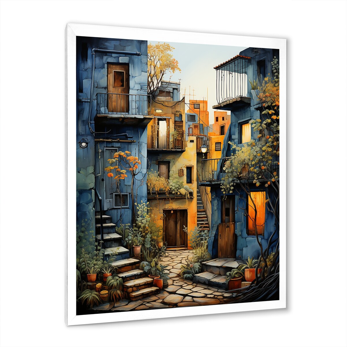 Designart "Mexican Art Landscape Oaxacan Odyssey I" Mexican Art Framed Wall Art Living Room