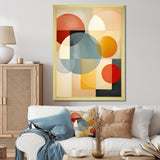 Designart "Midcentury Minimal Abstract Geometric Art I" Modern Midcentury Framed Canvas Art Print