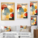 Designart "Midcentury Minimal Abstract Geometric Art I" Modern Midcentury Framed Canvas Art Print