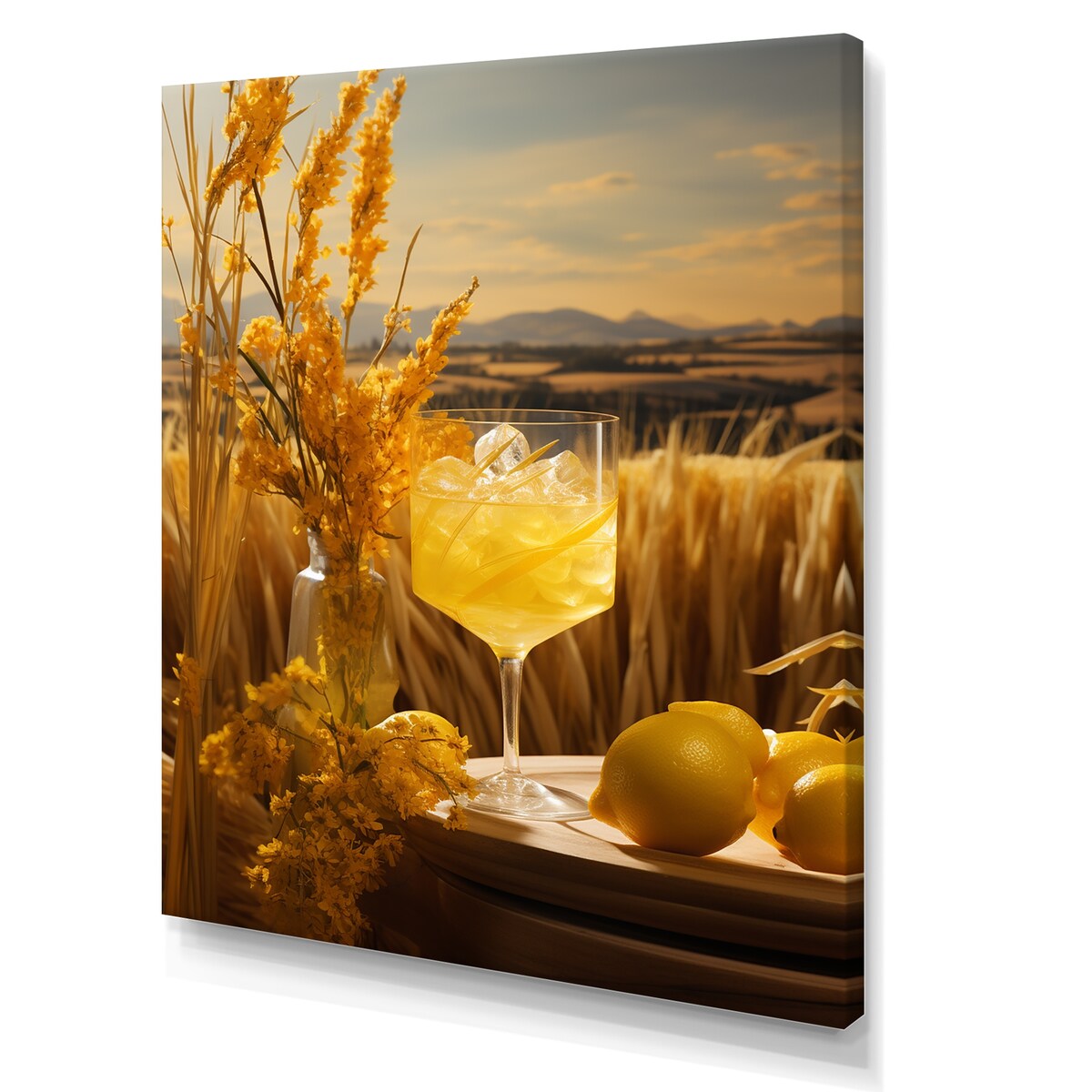 Designart "Mimosa Meadows Cocktail Harmony" Cocktails Wall Art