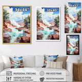 Designart "Minimal Geyser Horizon" Geyser Wall Art