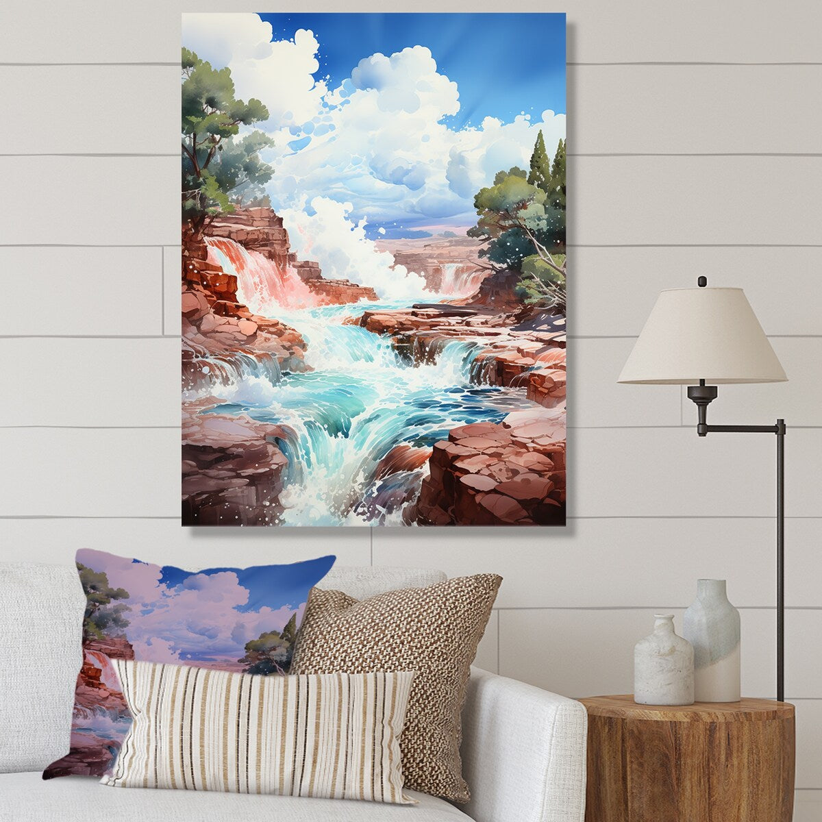 Designart "Minimal Geyser Horizon" Geyser Wall Art