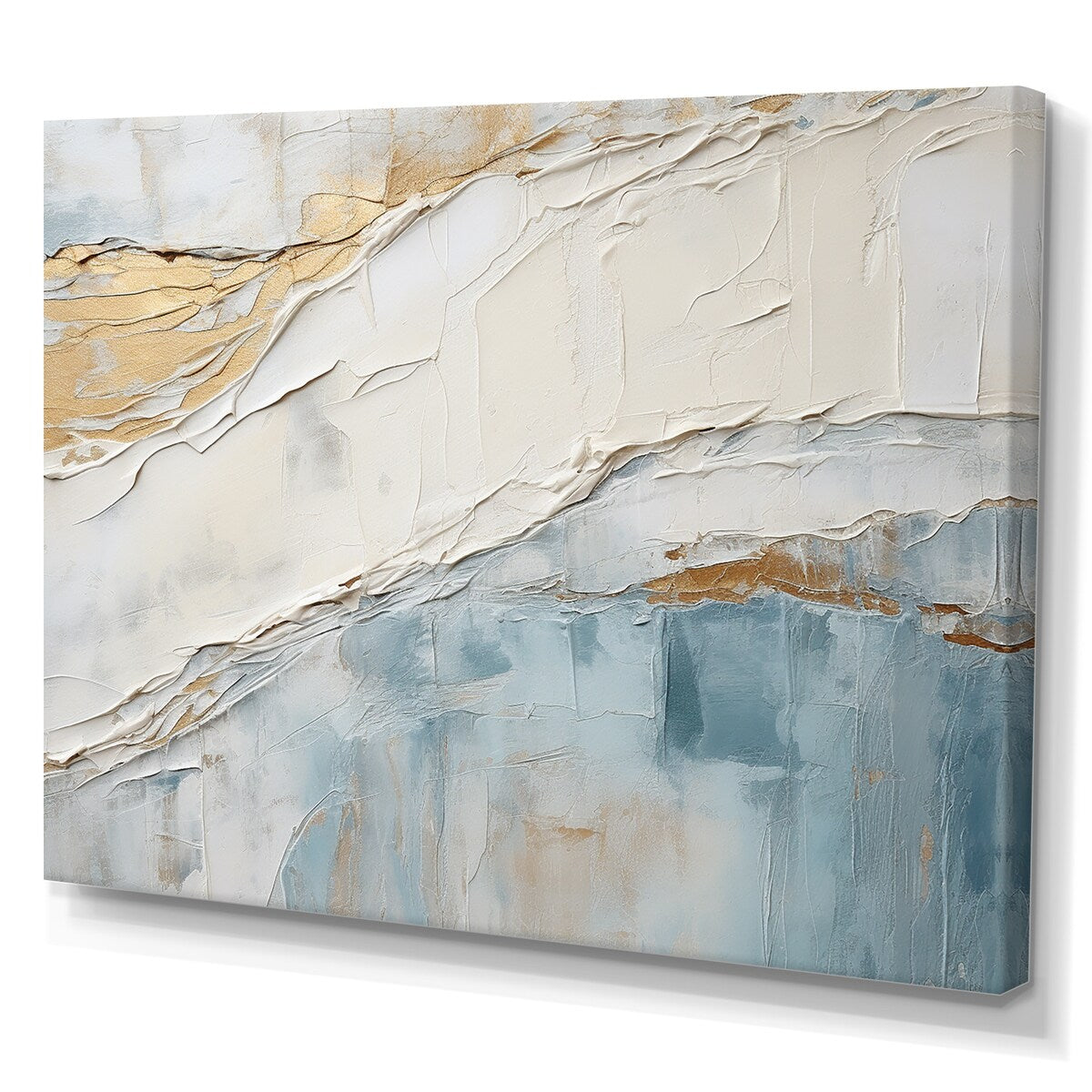 Designart "Minimalism Beige And Grey Wave Horizon II" Coastal Minimalism Wall Art