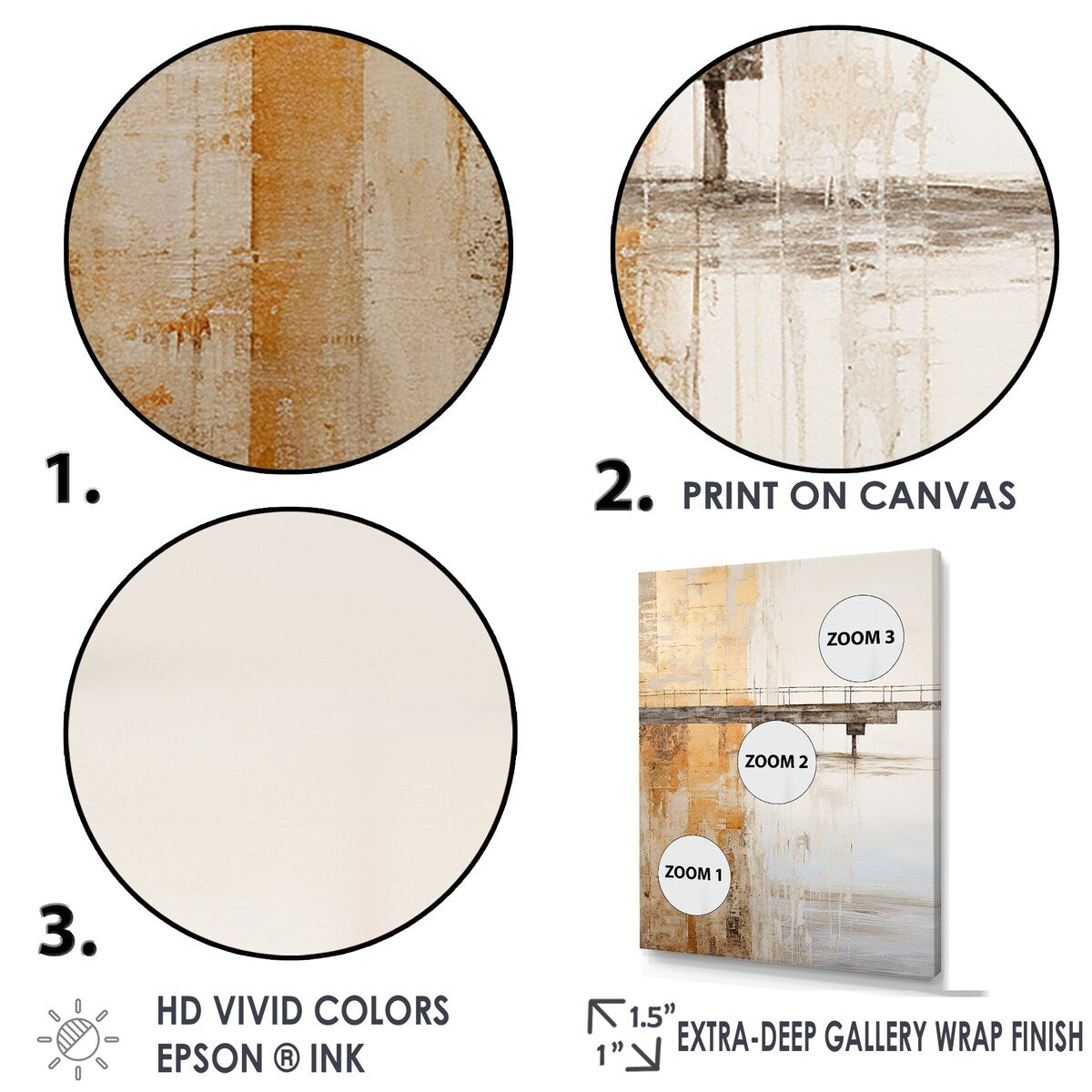 Designart "Minimalism Beige Pier Horizon" Coastal Pier Wall Art