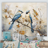 Designart "Minimalism Birds Of Paradise Cherry Blossoms I" Birds Of Paradise Wall Art