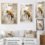 Designart "Minimalism Buzzing Bee III" Bee Wall Art
