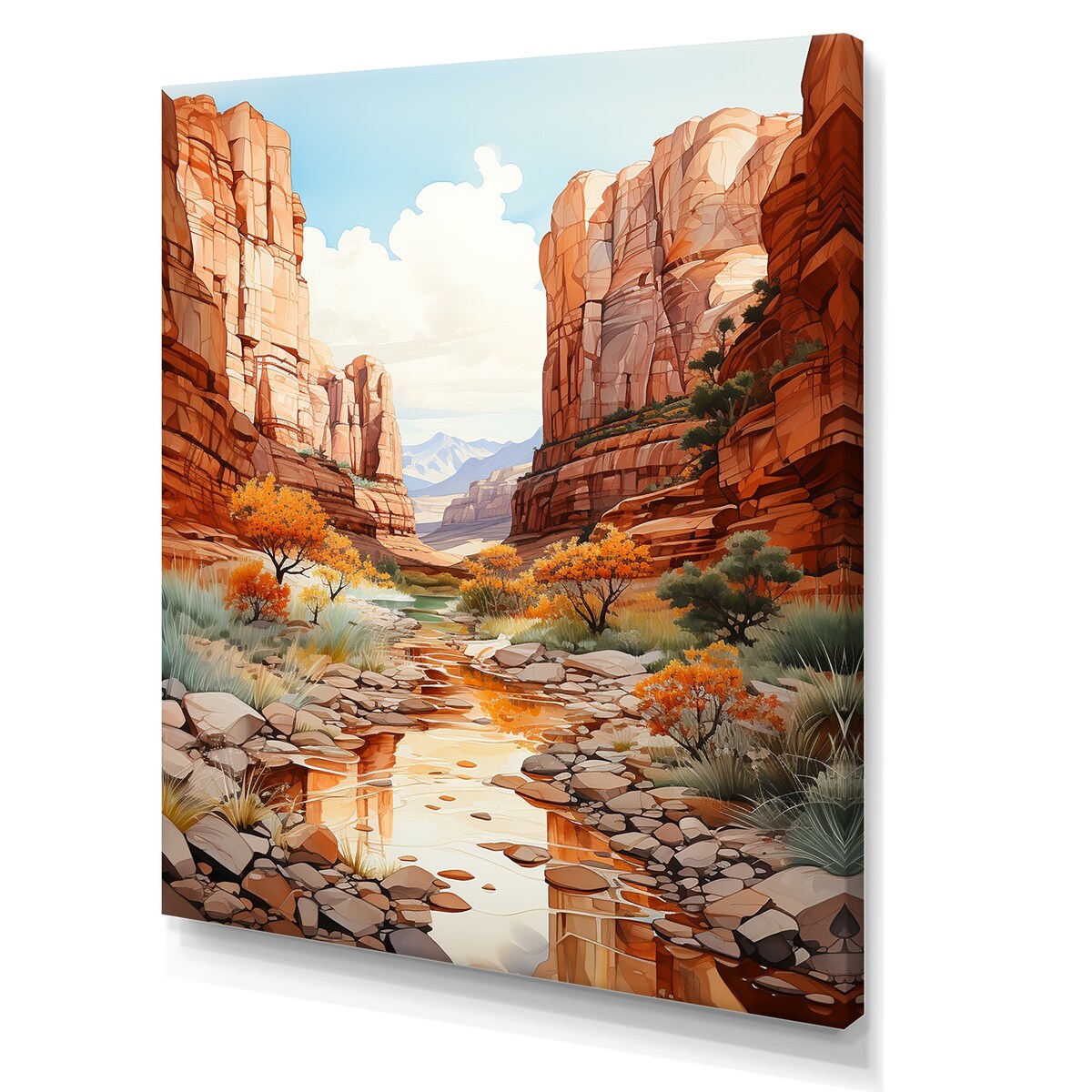 Designart "Minimalism Canyon Country Side I" Canyon Wall Art