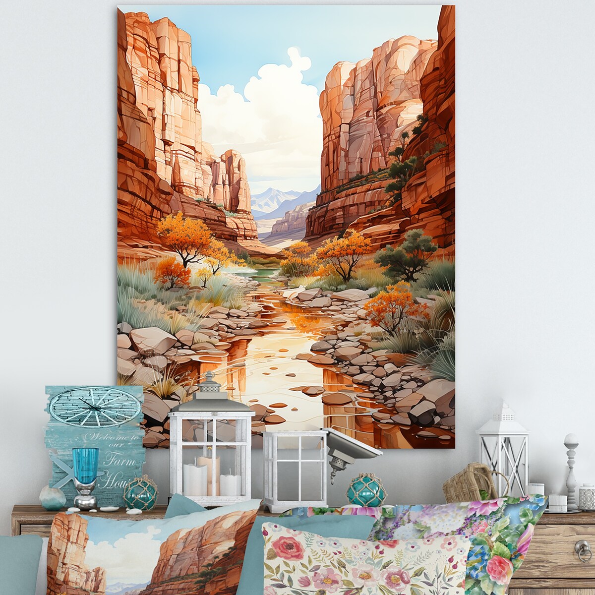 Designart "Minimalism Canyon Country Side I" Canyon Wall Art