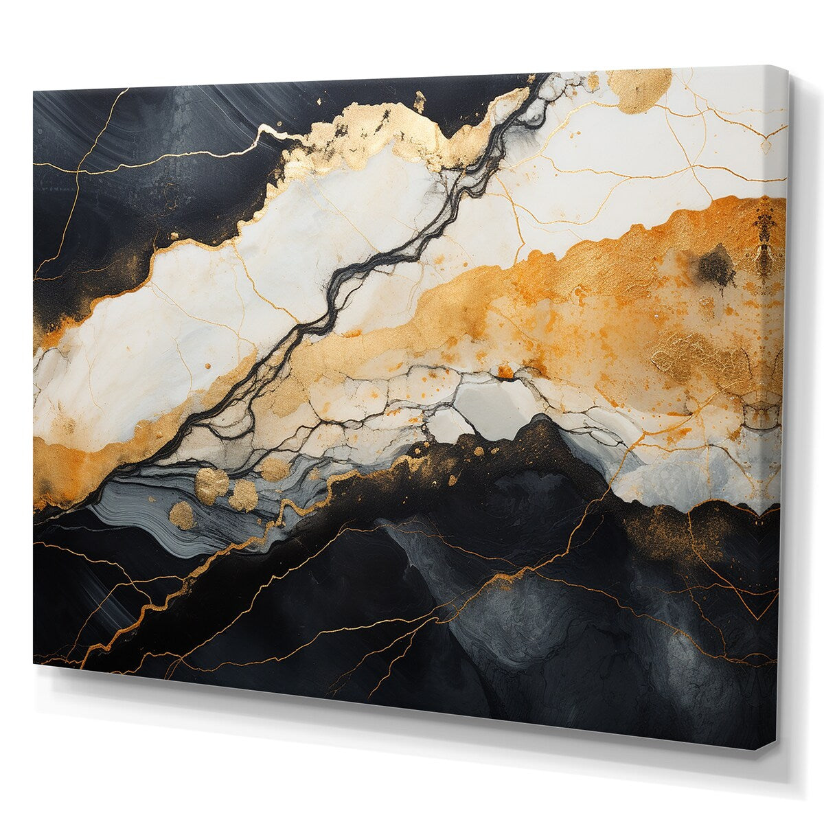 Designart "Minimalism Chrome White And Black Poteries " Abstract Spirals Wall Art