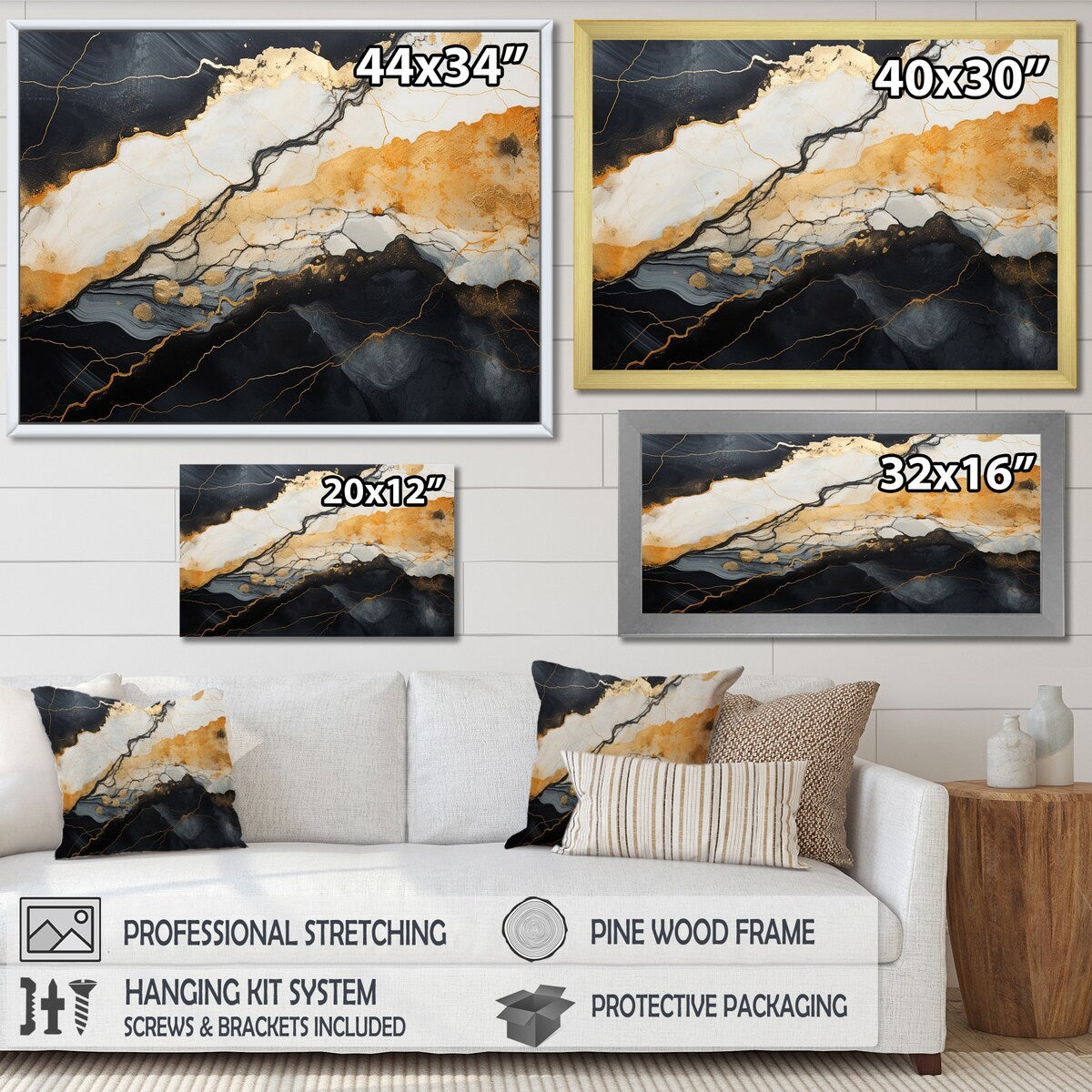 Designart "Minimalism Chrome White And Black Poteries " Abstract Spirals Wall Art
