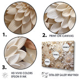 Designart "Minimalism Chrysanthemums White Floral Collage I" Chrysanthemums Wall Art