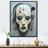 Designart "Minimalism Folk Religion Portrait I" Folk Religion Framed Canvas Prints