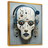 Designart "Minimalism Folk Religion Portrait I" Folk Religion Framed Canvas Prints